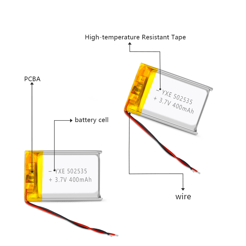 3.7 V Li-ion Battery 502535-400mah